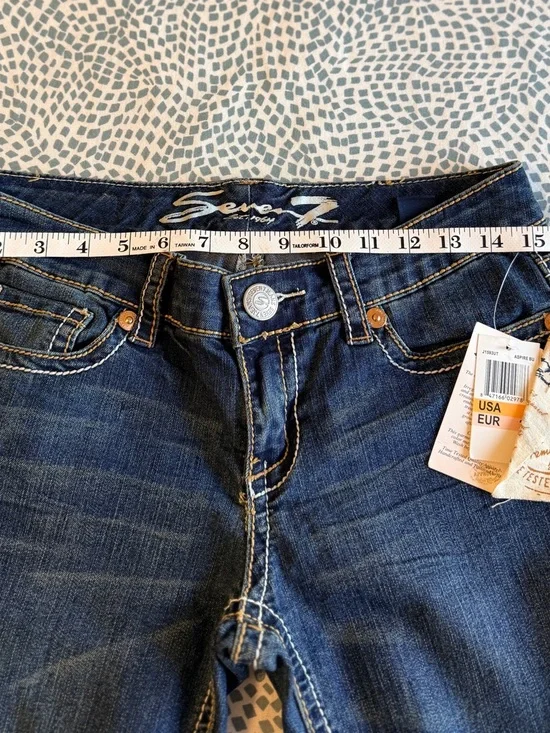 Seven7 | Low Rise Dark Wash Straight Leg Jeans - Picture 6 of 10